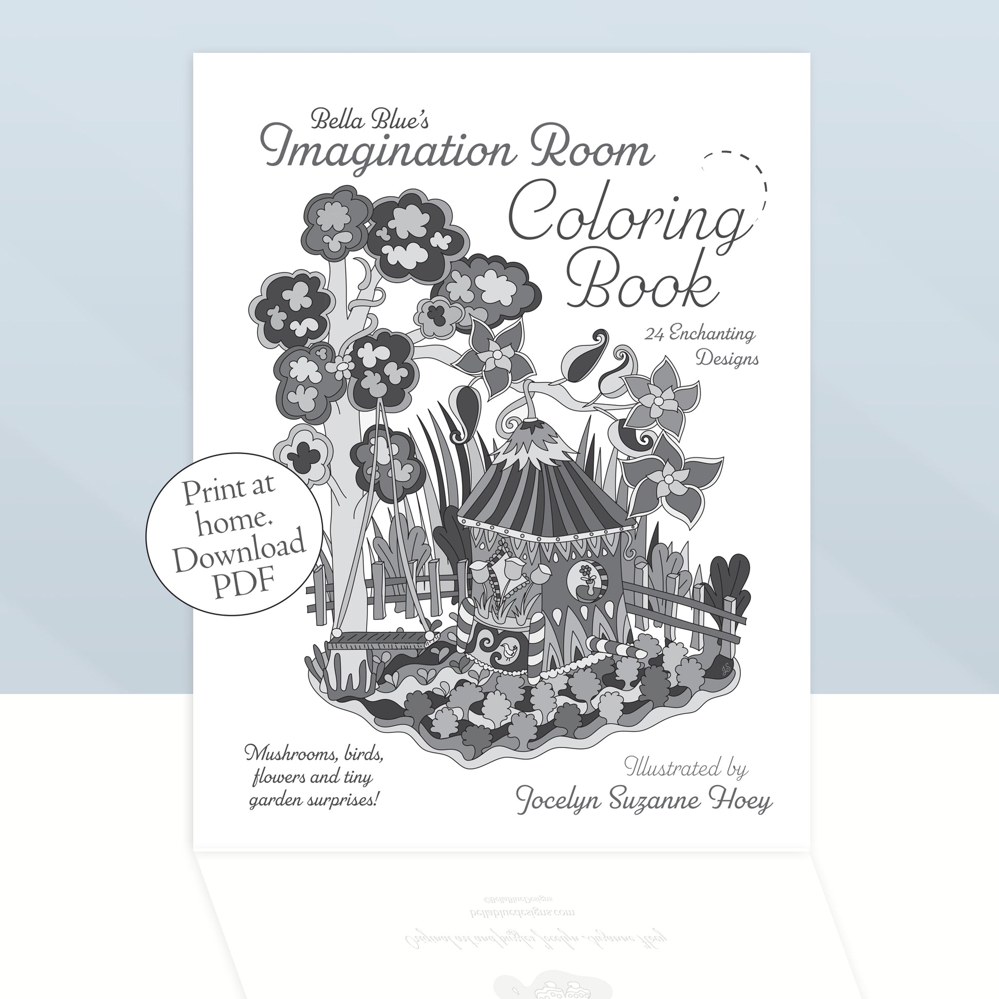 digital design for cover of coloring book for downloading