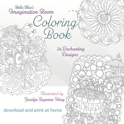 coloring book with 24 enchanting designs for coloring