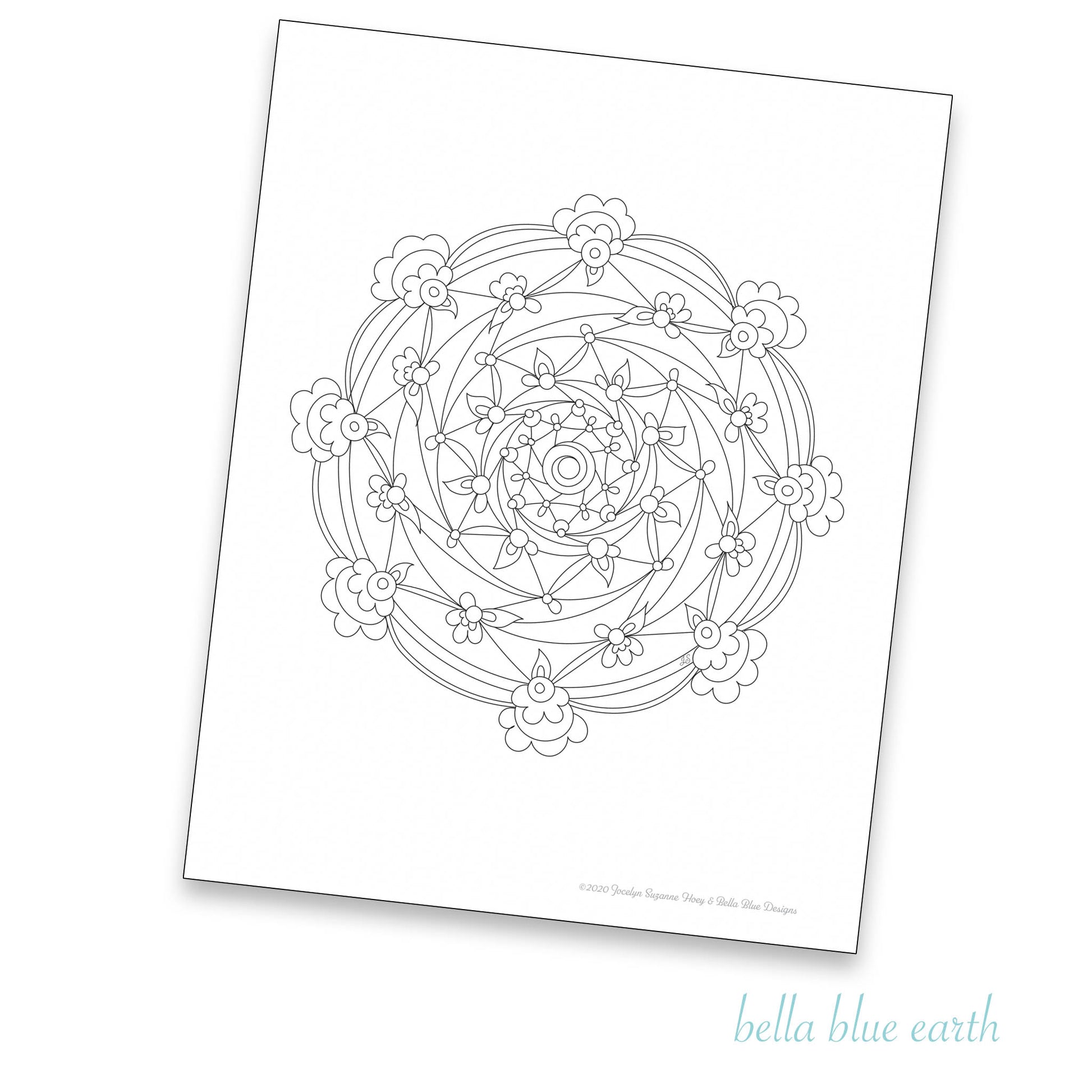 A mandala style illustration for coloring book